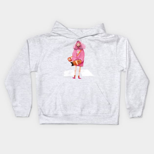 Kawaii Girl Kids Hoodie by Geeksarecool